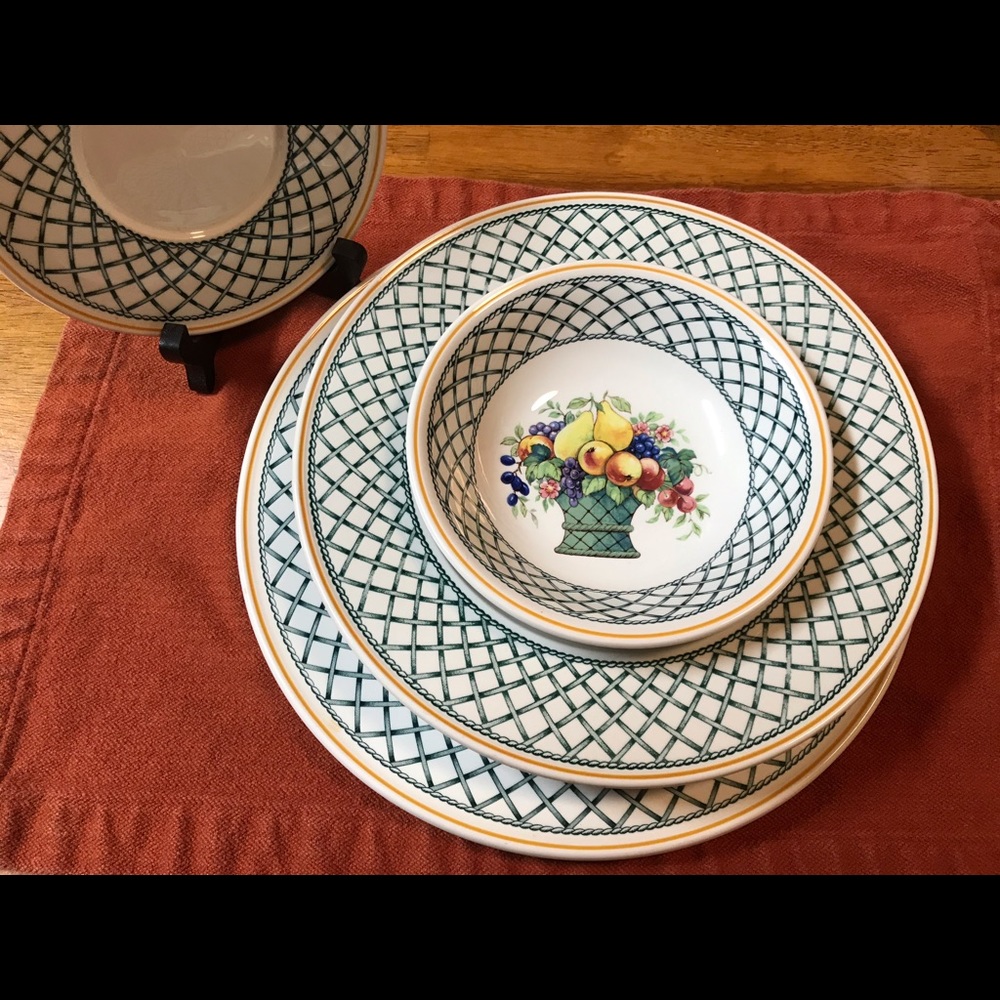 Villeroy & Boch Basket Pattern dishes.